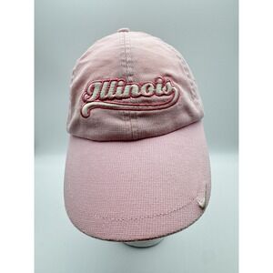 Nike Cap Hat Adjustable Pink Illinois University Logo Embroidered College Sports